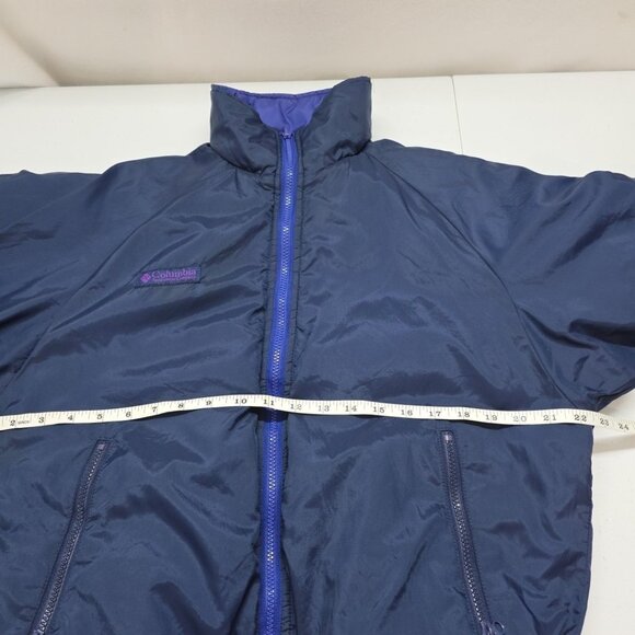 VTG Columbia Coat Reversible Insulated Womens Size M Blue Navy EUC Waterproof - Picture 11 of 12